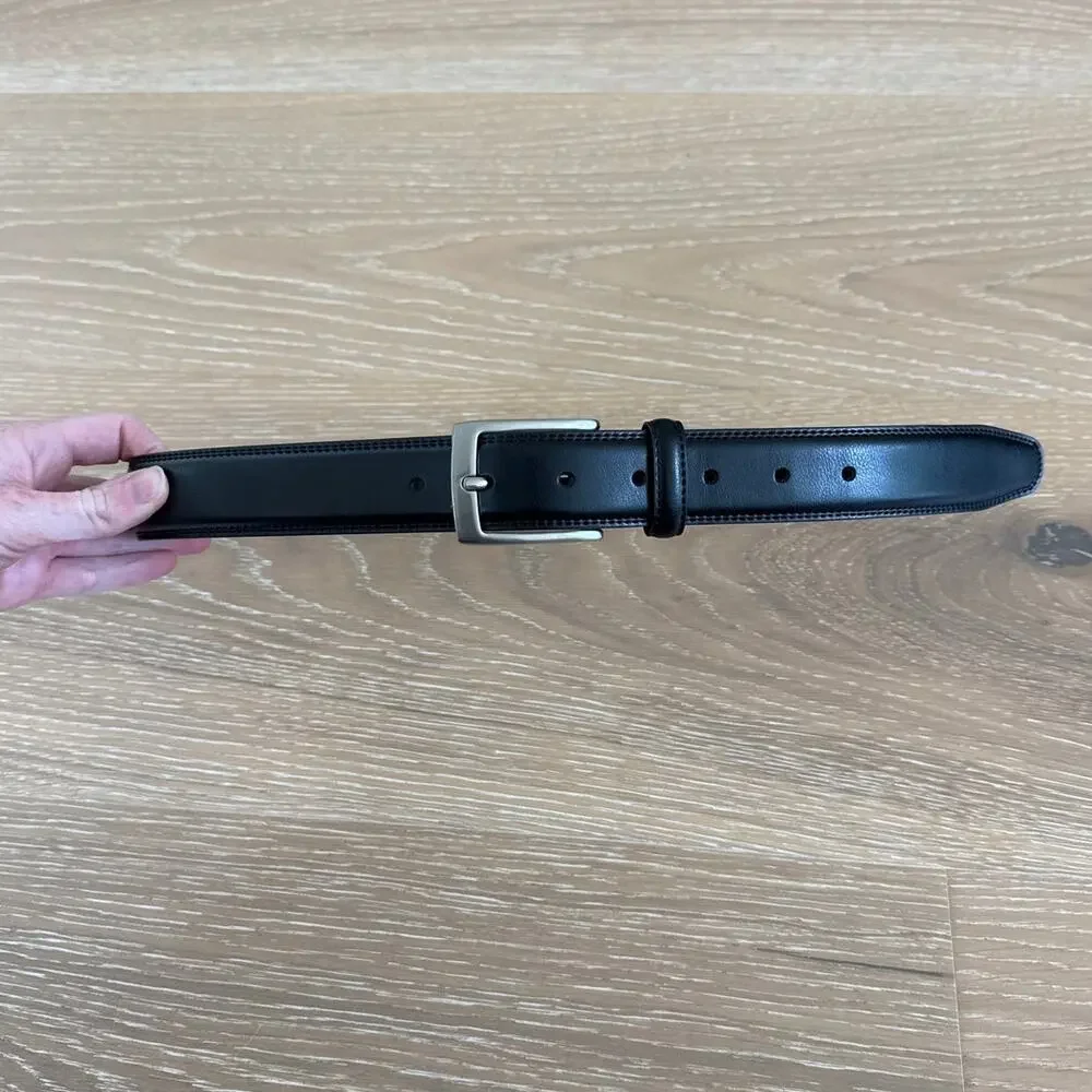 Milorde Men's Genuine Leather Belt Size 32 Black